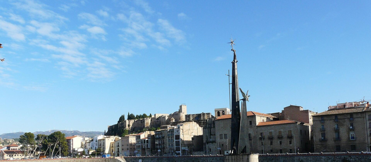 El monumento franquista de Tortosa, en una imagen de archivo