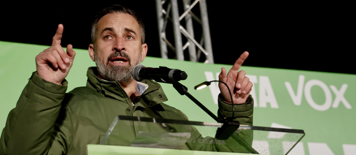 Abascal, este lunes, en Béjar (Salamanca)