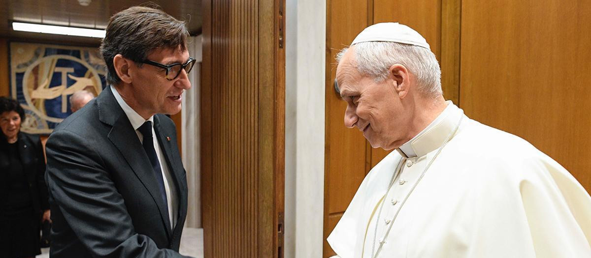 El Papa León XIV recibió a Salvador Illa en octubre