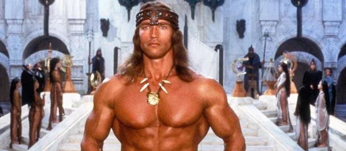 Conan interpretado por Arnold Schwarzenegger