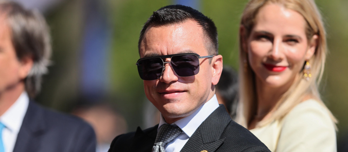El presidente de Ecuador, Daniel Noboa, en Chile