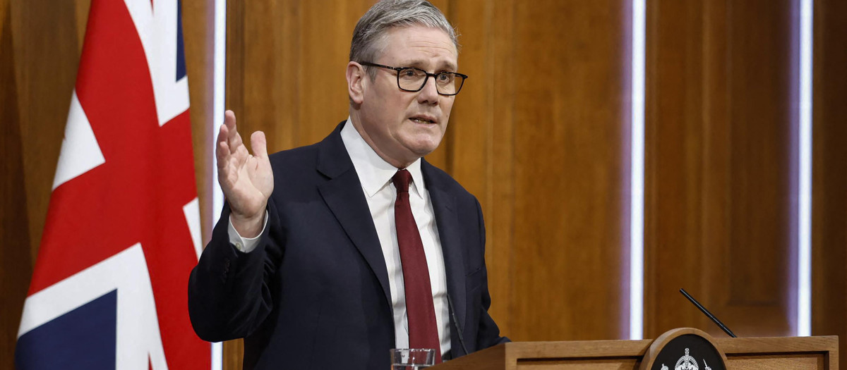 Keir Starmer, primer ministro de Reino Unido, durante una comparecencia en Londres