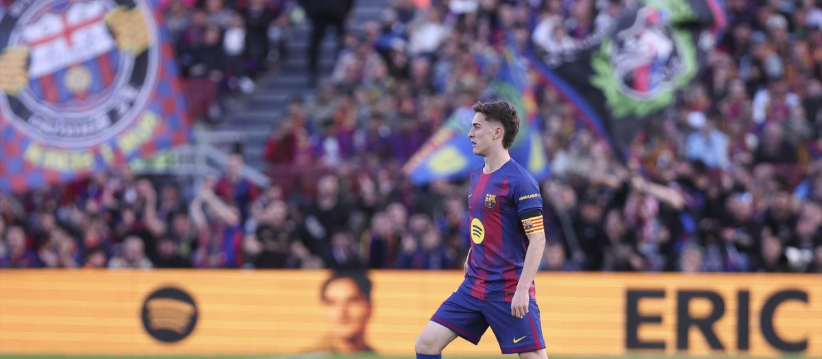 Gavi volvió a jugar con el Barça seis meses después