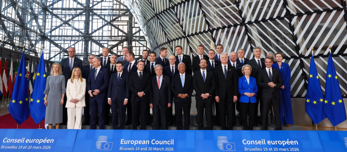Foto de familia del Consejo Europeo celebrado este jueves en Bruselas