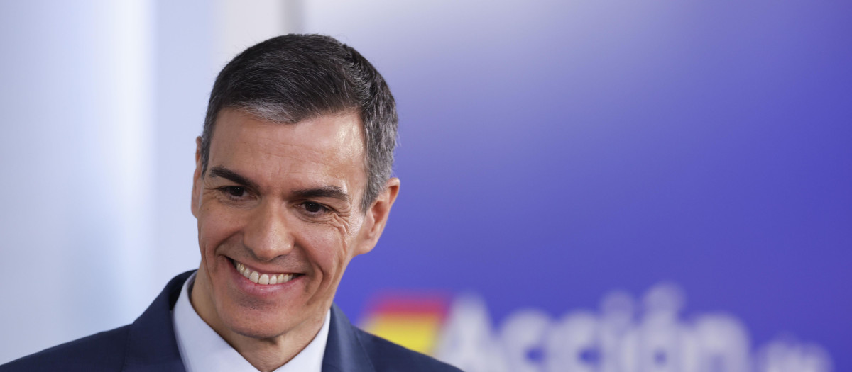Pedro Sánchez, durante su comparecencia