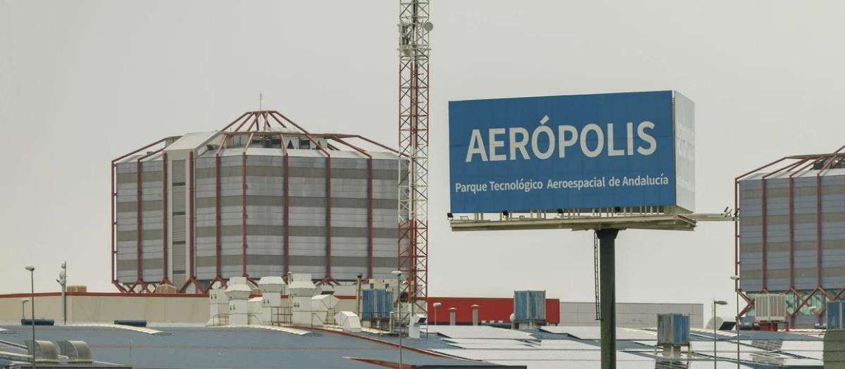 Vista del parque empresarial de Aerópolis, situado en terrenos de La Rinconada (Sevilla)