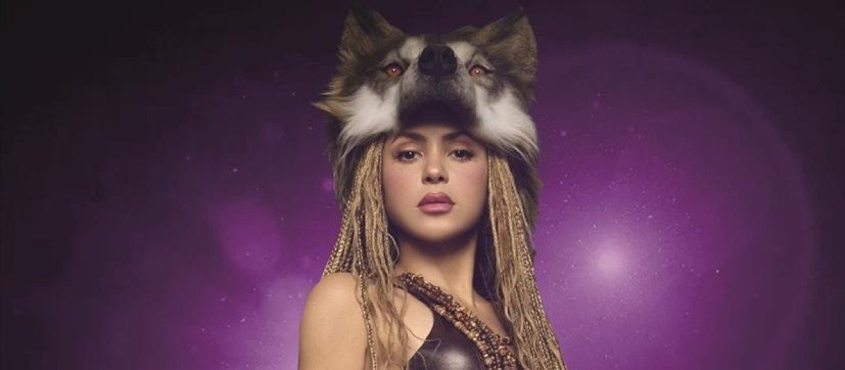 Cartel de la estancia de Shakira en Madrid