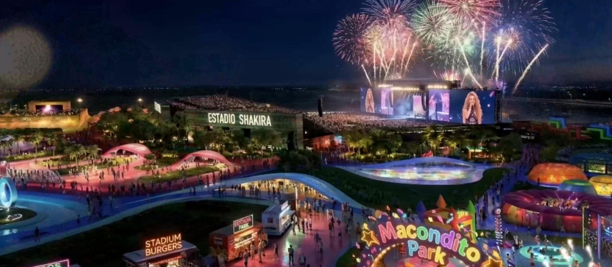 Render conceptual del futuro Estadio Shakira en Madrid