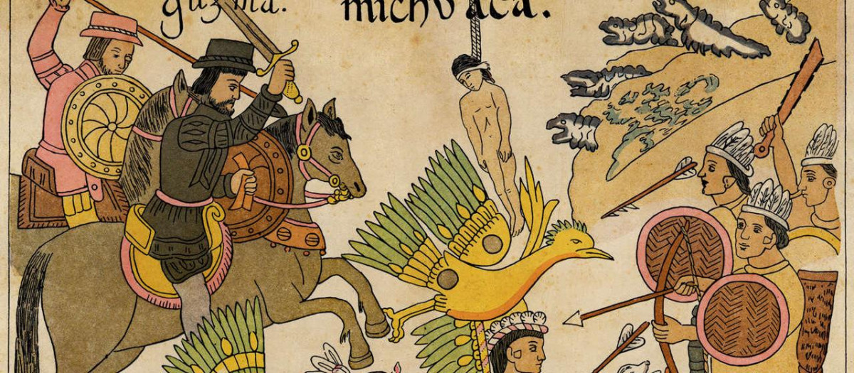 Nuño de Guzmán en la región purépecha de Michoacán