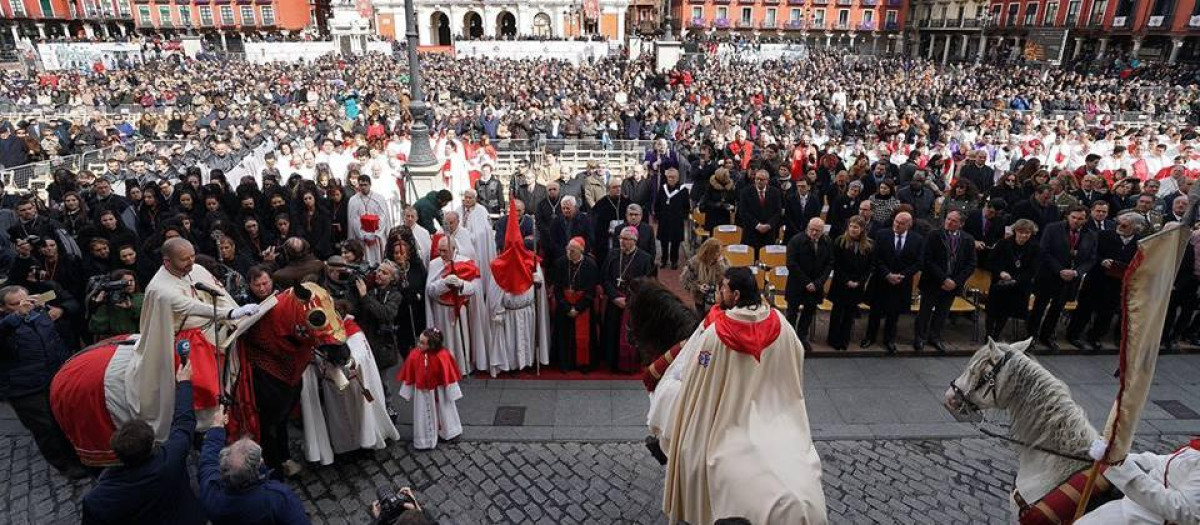 Sermón de las Siete Palabras, en la Plaza Mayor de Valladolid