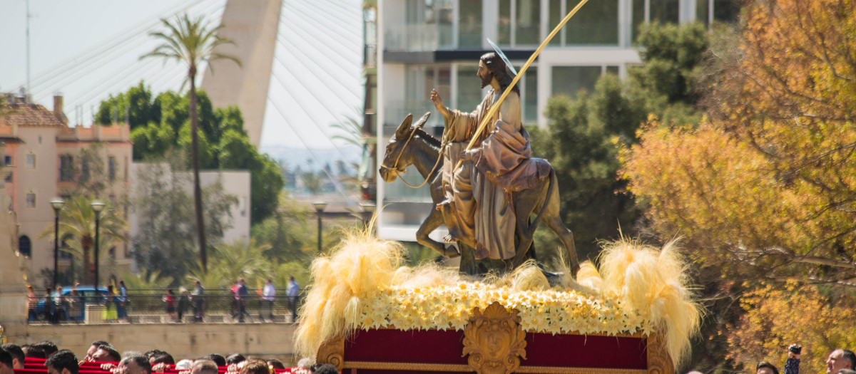 Imagen de la procesión del Domingo de Ramos de Elche
