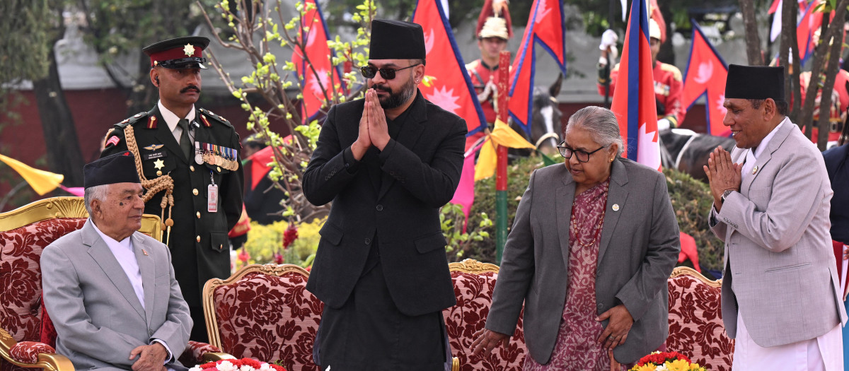 El recién investido primer ministro de Nepal, Balendra Shah, en Katmandú