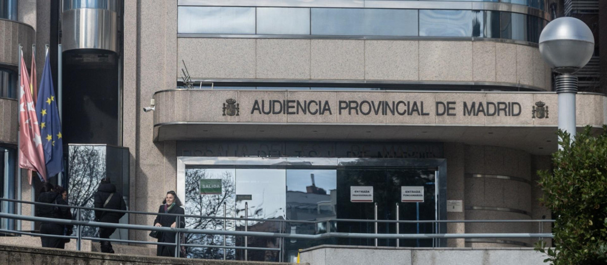 Exterior de la sede de la Audiencia Provincial de Madrid