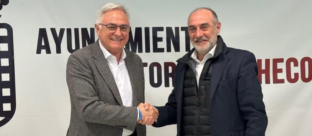 El alcalde de Torre Pacheco, Pedro Ángel Roca junto al concejal de Vox José Francisco Garre