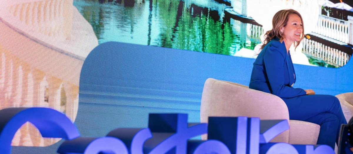 La alcaldesa de Castellón, Begoña Carrasco, durante la presentación de la nueva marca turística de la ciudad
