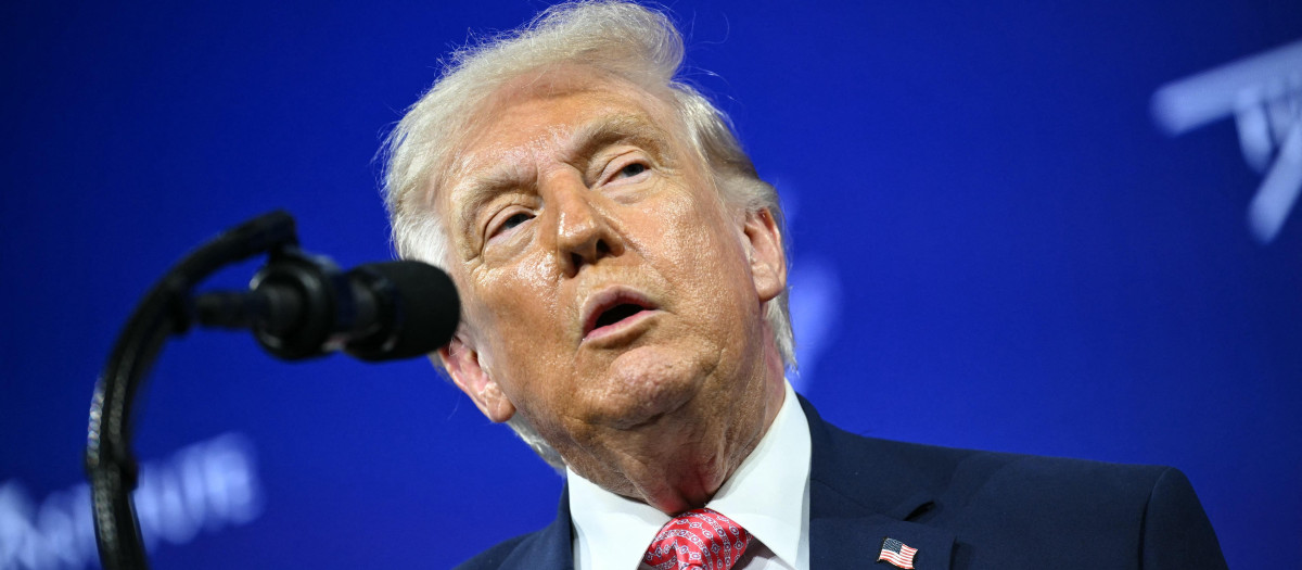 El presidente de EE.UU., Donald Trump, durante la Iniciativa de Inversión de Futuro (FII en inglés)