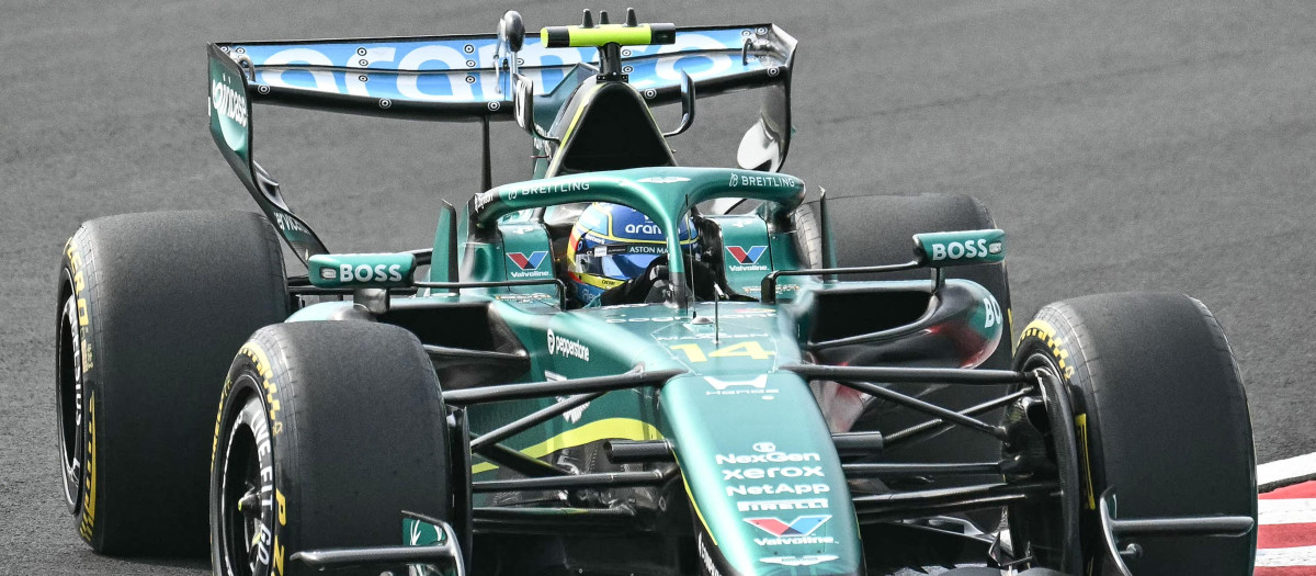 Aston Martin's Spanish driver Fernando Alonso drives during the Formula One Japanese Grand Prix at the Suzuka circuit in Suzuka, Mie prefecture on March 29, 2026. (Photo by Philip FONG / AFP)