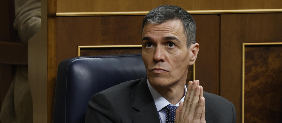 Pedro Sánchez, la semana pasada en el Pleno del Congreso