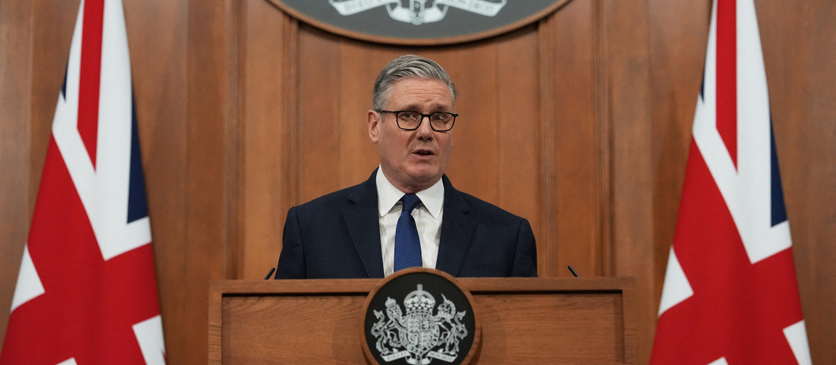 El primer ministro británico, Keir Starmer, en Downing Street