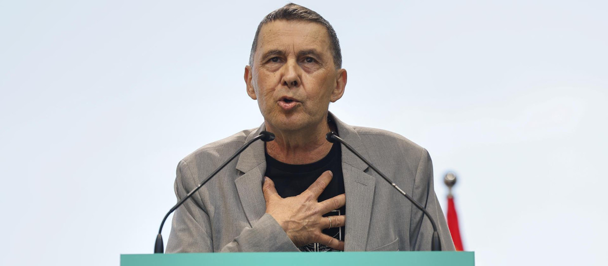 El líder de Bildu, Arnaldo Otegi, este domingo
