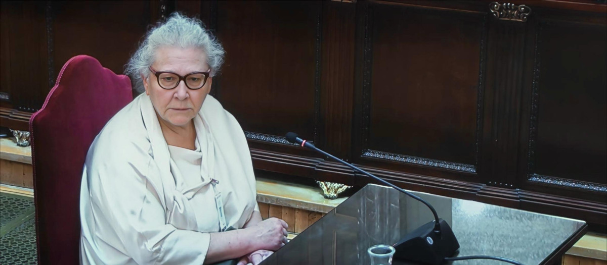 La empresaria Carmen Pano, durante su declaración como testigo en el 'caso mascarillas' en el Supremo