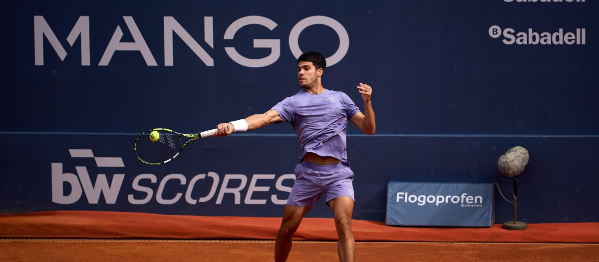 El tenista español Carlos Alcaraz en el Barcelona Open Banc Sabadell 2025