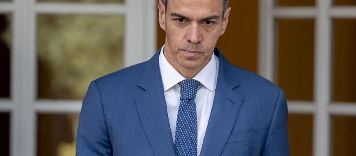 El presidente del Gobierno, Pedro Sánchez, el pasado viernes en la Moncloa