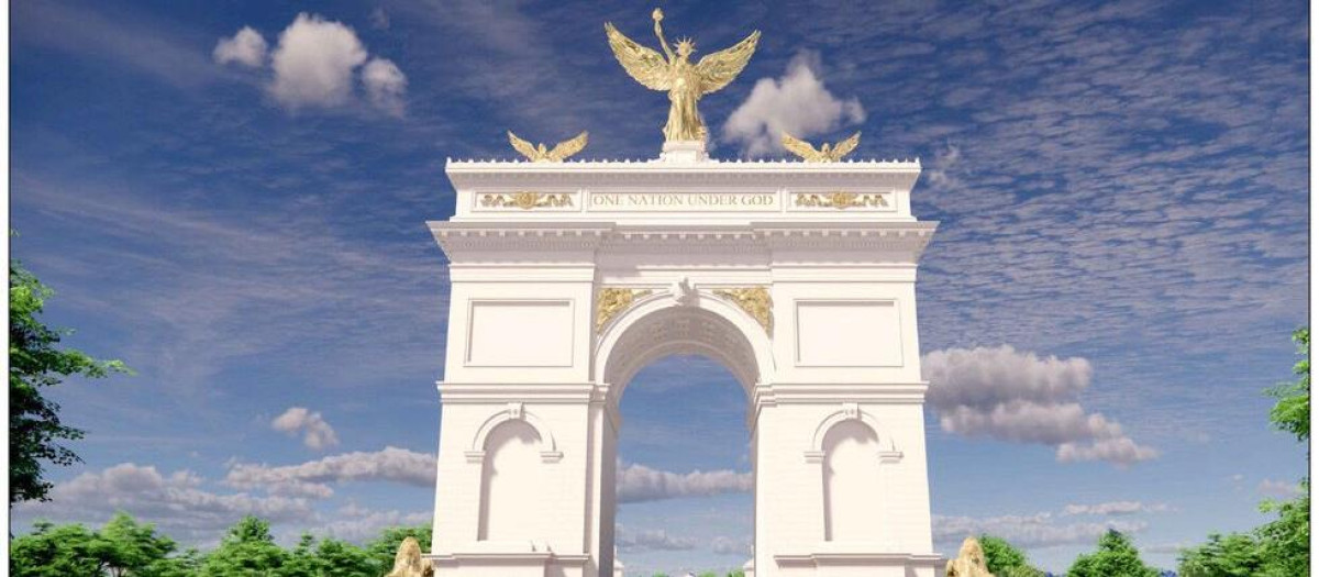 Imagen del diseño del Arco del Triunfo de Trump