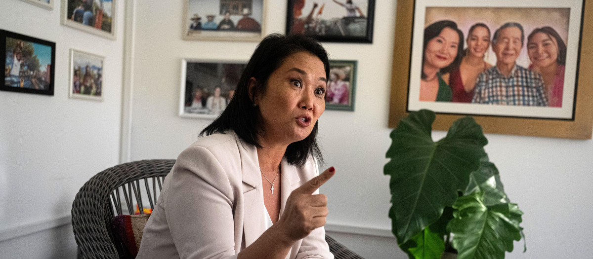 La candidata presidencial peruana Keiko Fujimori, del partido Fuerza Popular