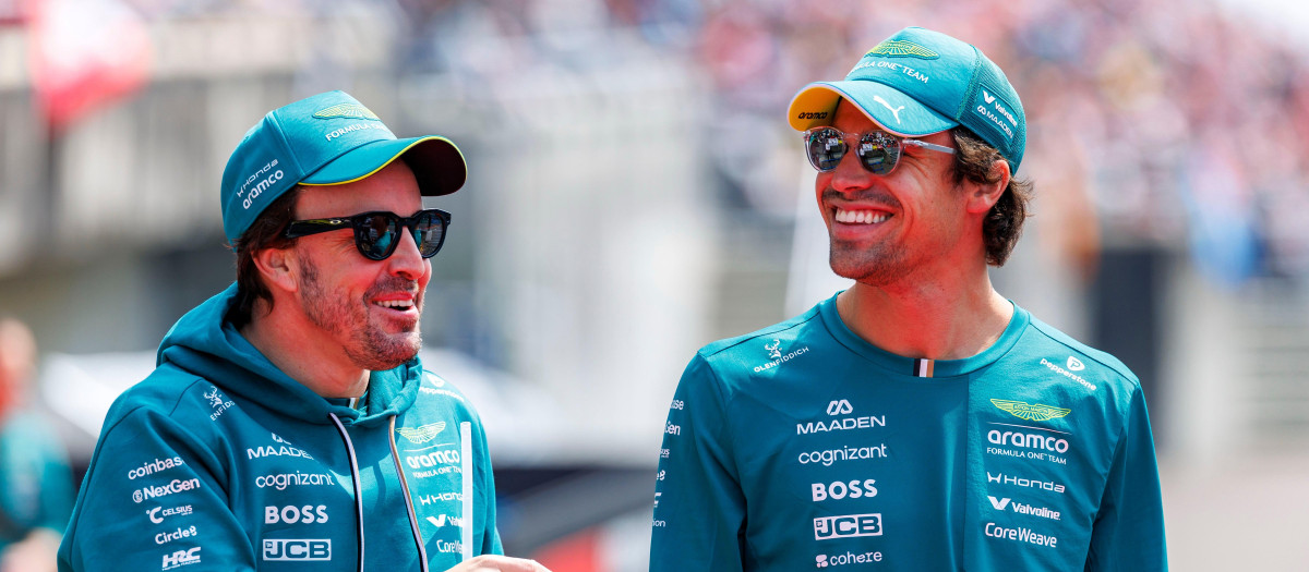 Fernando Alonso y Lance Stroll, pilotos de Aston Martin