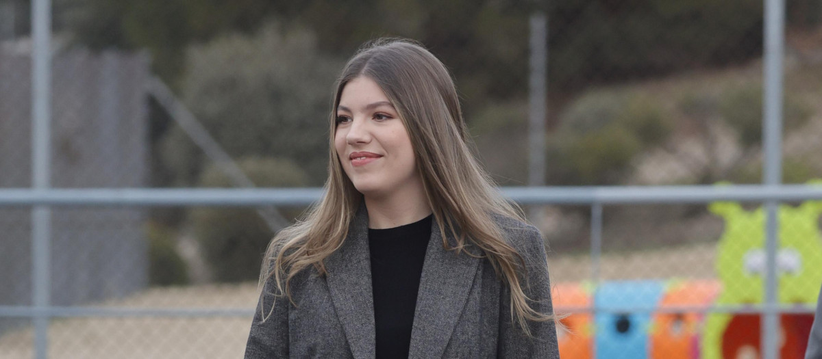 Spanish Infanta Sofia de Borbón during a visit to headquarters Once del Perro Guia (FOPG) Foundation in Madrid on Friday, 30 January 2026.