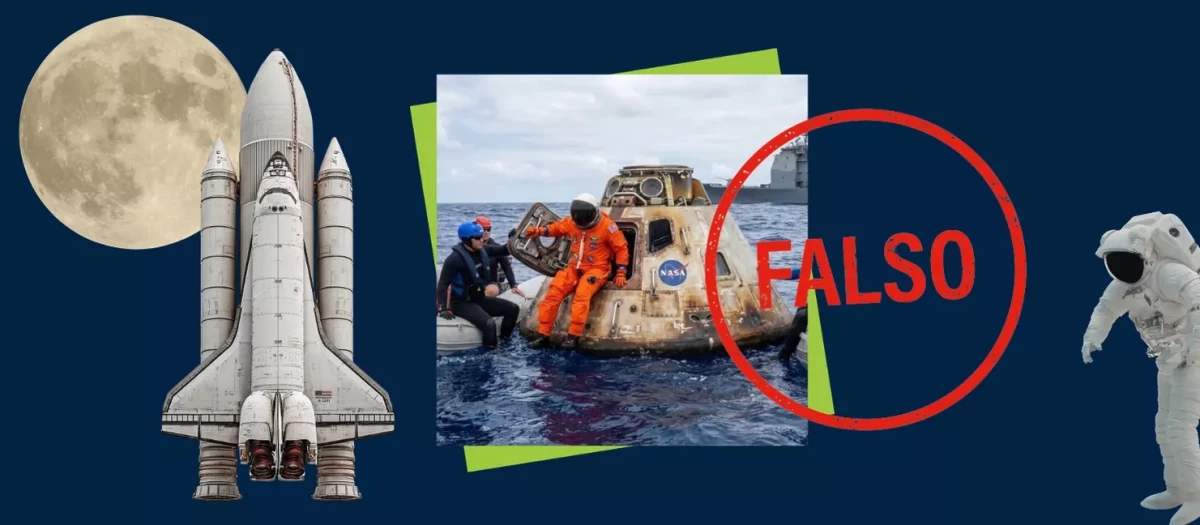 Supuesta imagen de la nave Orión en el Pacífico