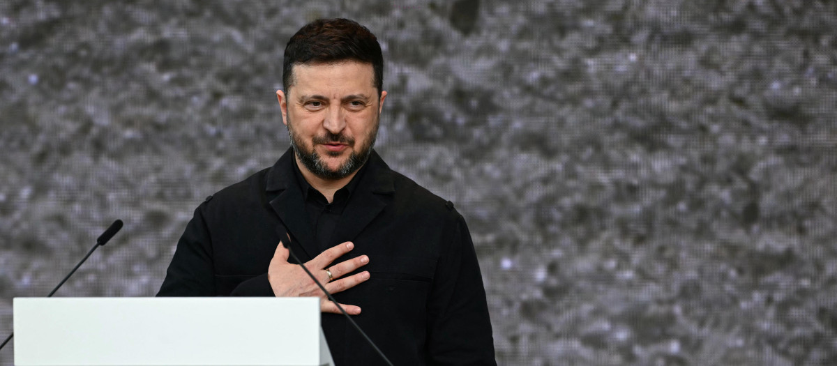 El presidente de Ucrania, Volodimir Zelenski, en Middelburg