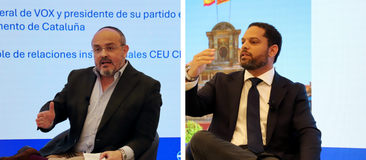 Alejandro Fernández (PP) e Ignacio Garriga (Vox), este viernes