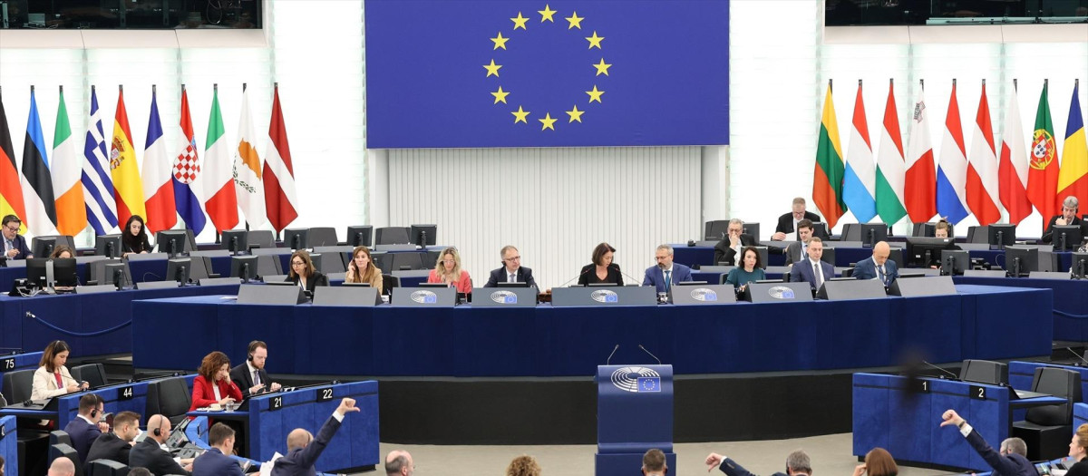 Sesión plenaria del Parlamento Europeo en Estrasburgo (Francia)