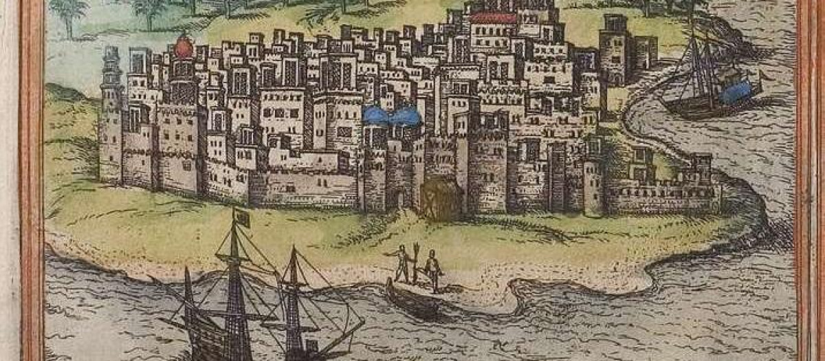 Ormuz, según la obra 'Civitas Orbis Terrarum' de 1572