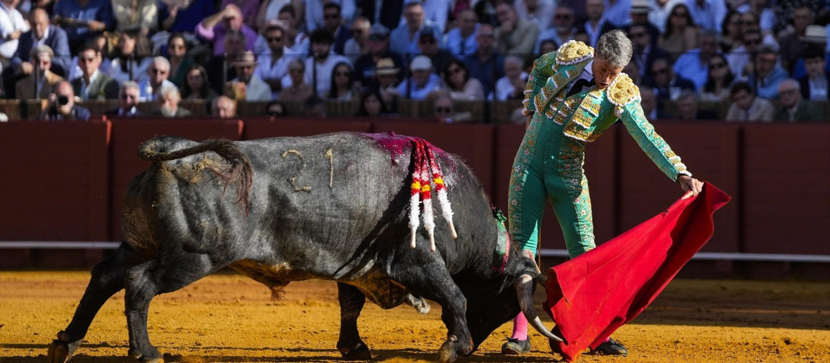 Manuel Escribano, en este último festejo de la Feria de Abril
