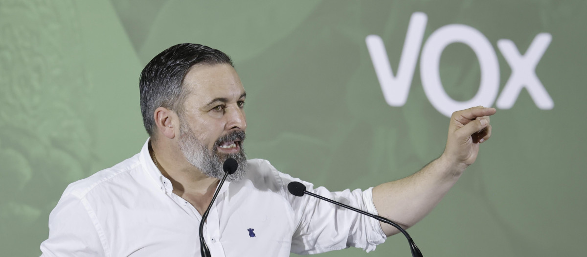 Imagen de Santiago Abascal tomada en un acto celebrado en Valencia en abril del año pasado