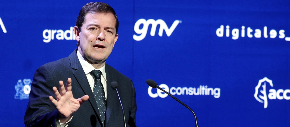 El presidente de la Junta de Castilla y León en funciones, Alfonso Fernández Mañueco