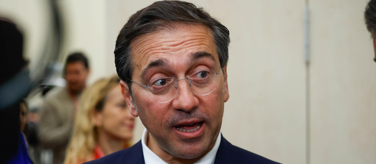 (Foto de ARCHIVO)
El ministro de Asuntos Exteriores, José Manuel Albares, durante la segunda y última jornada del Global Progressive Mobilisation, a 18 de abril de 2026, en Barcelona, Catalunya (España). La Global Progressive Mobilisation (GPM) es un evento de alto nivel que incluye cenas de trabajo y diversas actividades organizadas por la Internacional Socialista, bajo la presidencia de Sánchez, los días 17 y 18 de abril de 2026 en Barcelona.

Kike Rincón / Europa Press
18/4/2026