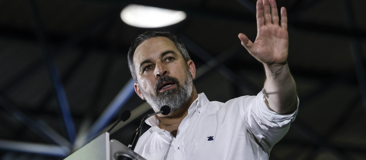 Imagen de Santiago Abascal tomada durante un acto en Valencia