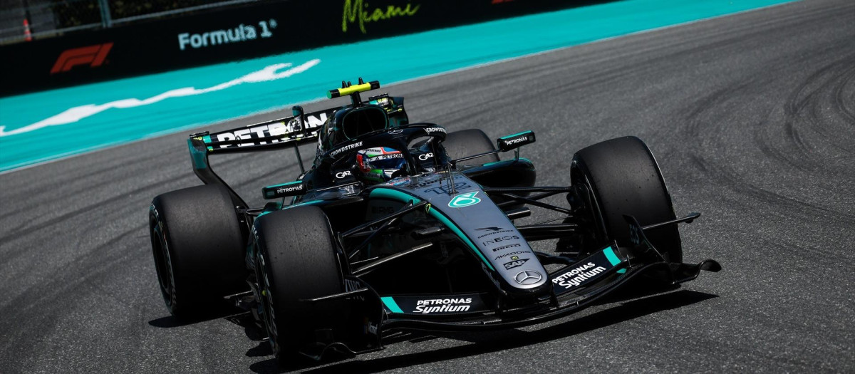 (Foto de ARCHIVO)
12 KIMI ANTONELLI Andrea (ita), Mercedes AMG F1 Team W17, action during the Formula 1 Miami Grand Prix 2026, 4th round of the 2026 Formula One World Championship from May 1 to 3, 2026 on the Miami International Autodrome, in Miami Gardens, USA - Photo Eric Alonso / DPPI

Eric Alonso / DPPI / AFP7 / Europa Press
01/5/2026 ONLY FOR USE IN SPAIN