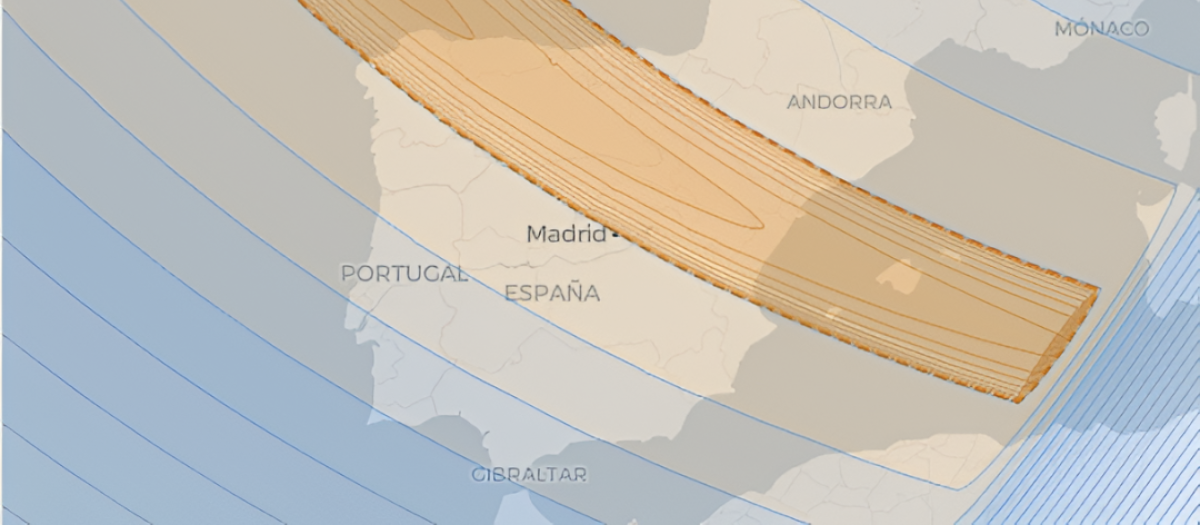 Mapa interactivo de El Debate del eclipse solar del próximo 12 de agosto