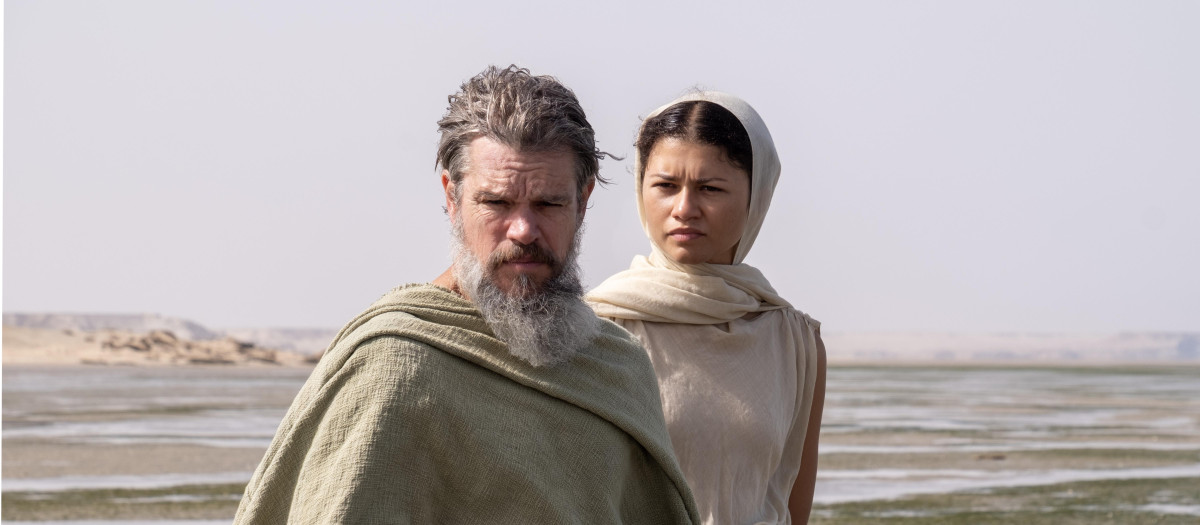 Matt Damon y Zendaya, en una imagen de La odisea, de Nolan