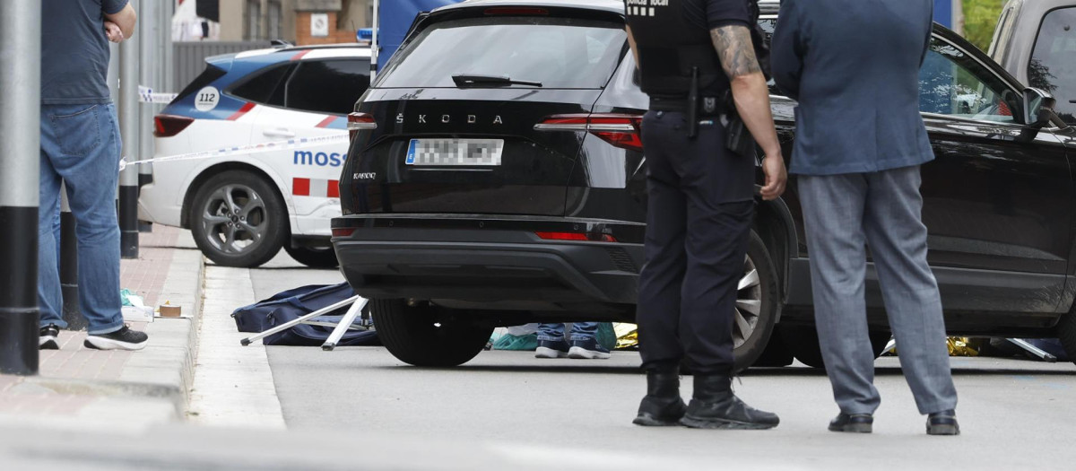 El lugar donde L. B. mató a una mujer el pasado sábado, en Esplugues de Llobregat (Barcelona)
