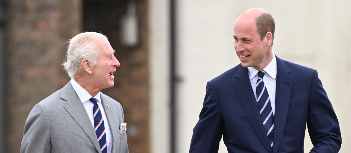 King Charles III and Prince William of Wales visiting the Army Air Corps in Stockbridge. Picture date: Monday May 13, 2024.