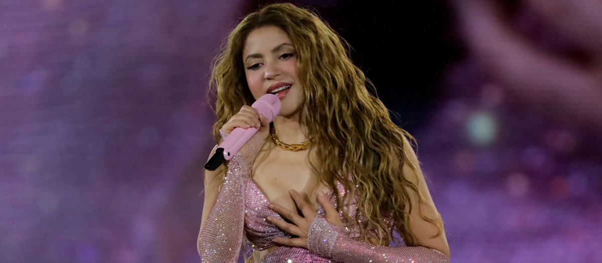 Shakira durante un concierto en Ciudad de México