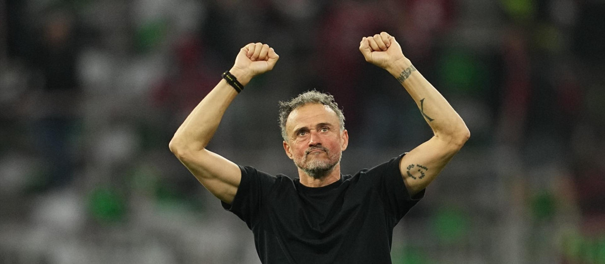Luis Enrique celebrando el pase a la final de la Champions 2026