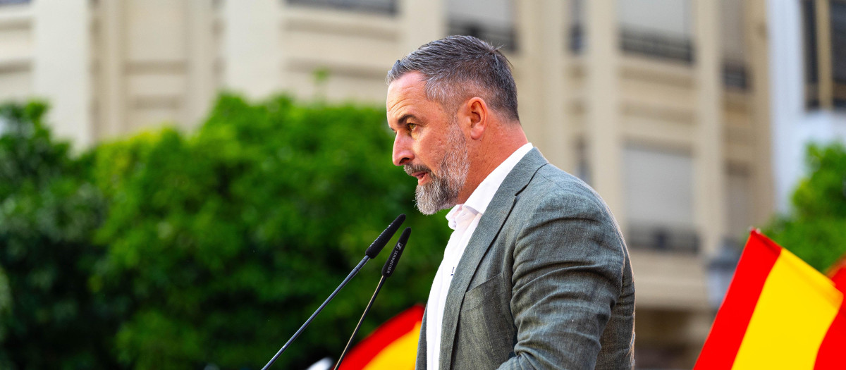El mitin de Santiago Abascal, líder de Vox, en la plaza de las Tendillas de Córdoba