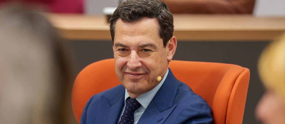 El presidente del PP andaluz y candidato a la reelección, Juanma Moreno, en una imagen de archivo
